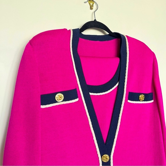 RARE St. John 3 Piece Luxury Purple and Blue Suit Set Size 8 - Picture 2 of 13